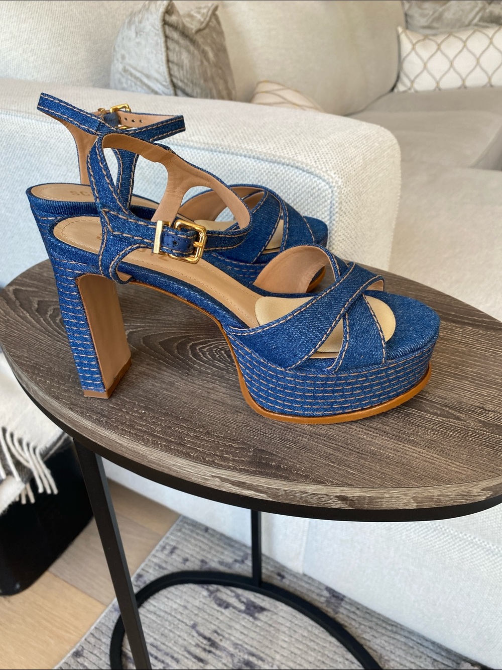 SCHUTZ - Like new - Jean Platform Heels!